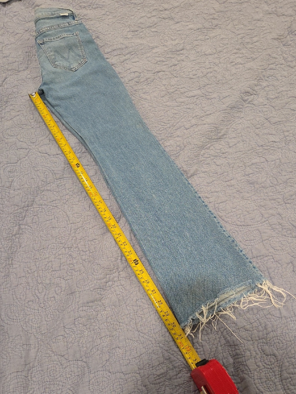 MOTHER The Insider Sneak Fray Jeans In Love On The Boat Size 24! - Picture 15 of 16